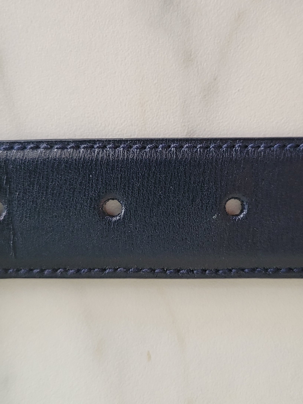 Vintage 80s 90s Paloma Picasso Multi Kiss X Studded Leather Belt Navy M 75 - Picture 5 of 12